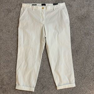 NWT Talbot’s Relaxed Chino Women's Size 12P Ankle Length White Pants